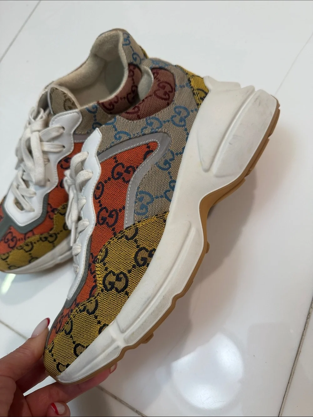 Gucci Rhyton Multicolor GG Sneaker 6.5 men’s